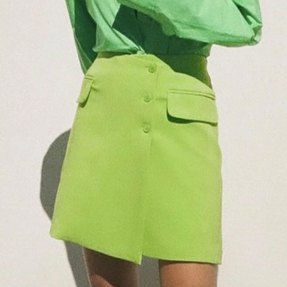 Zara Neon Lime Skirt